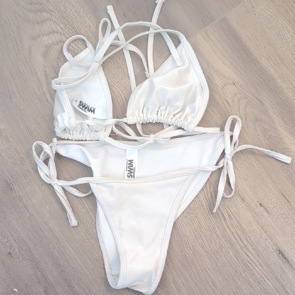 American Apparel White Bikini Set